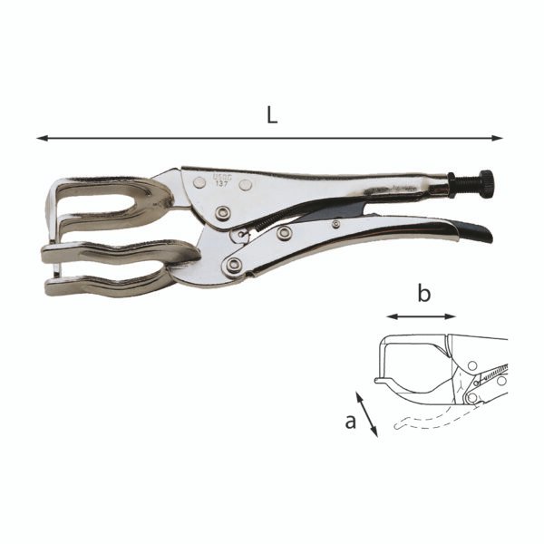 Alicates autoblocantes con bocas de horquilla 137