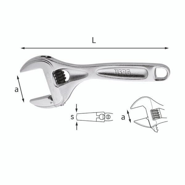 llave ajustable corta 294 CA